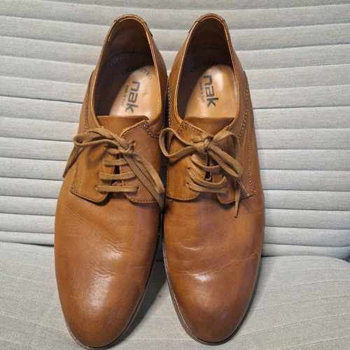 Leather brown men's moccasins like new, size 43