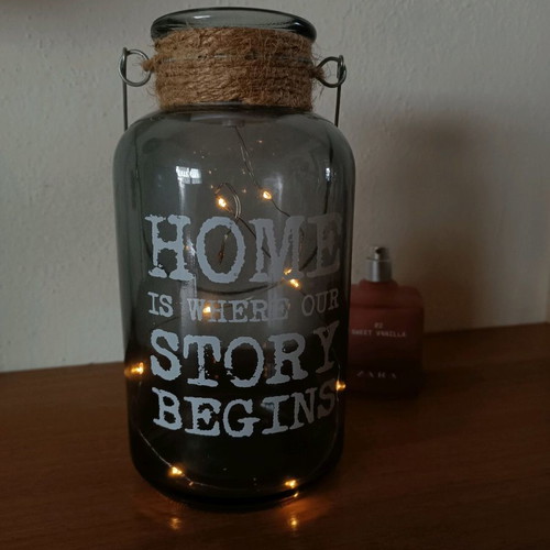 Decorative lantern bottle used with lights inside