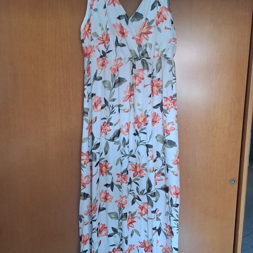 Dress ΤΖΈΝΗ long airy with wrap chest, like new, size XXL