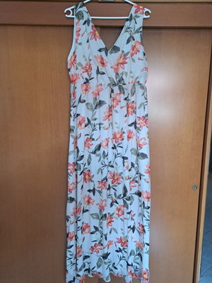 Dress ΤΖΈΝΗ long airy with wrap chest, like new, size XXL