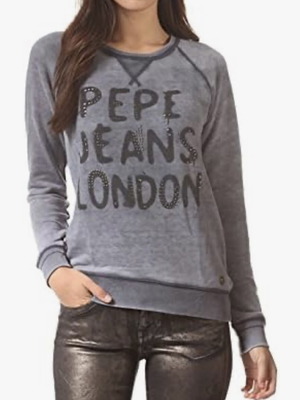 Pepe Jeans London distressed sweatshirt like new, gray, size S