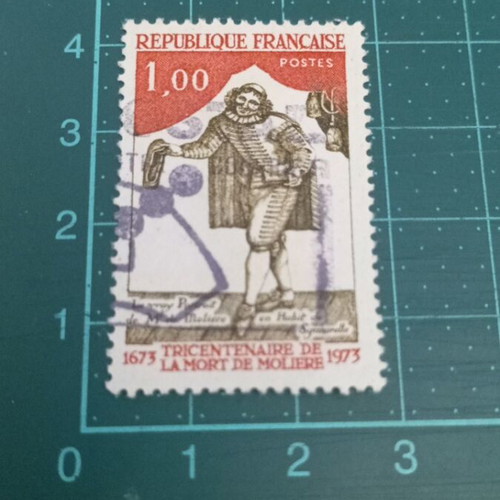 France Stamp 1973 300th Anniversary of Moliere's Death like new