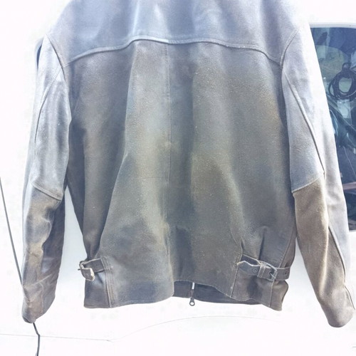Leader leather jacket vintage XL used brown
