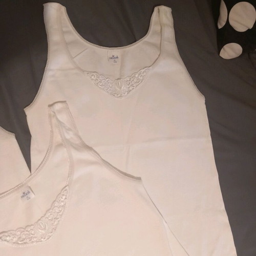 White Helios women's tank top new, 100% cotton