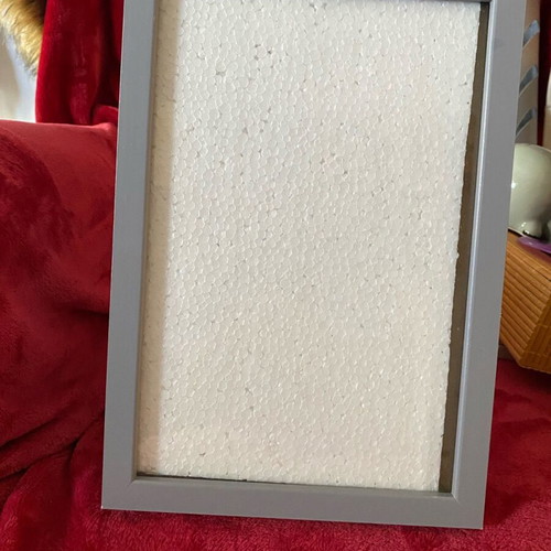 Wooden frame gray like new with hanging loops