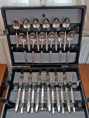 Vintage Russian cutlery set in case, new