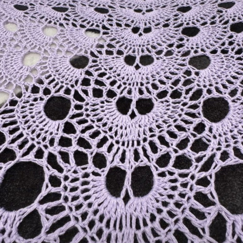 Handmade knitted summer scarf purple made to order