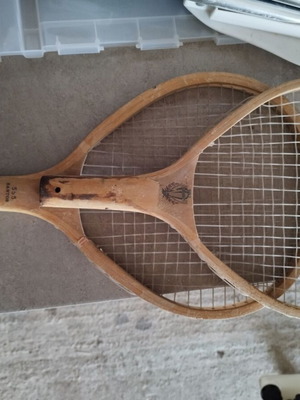 Ζευγάρι Vintage ξύλινες ρακέτες τένις Santos 555 μεταχειρισμένες