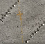 Γυναικείο ατσάλινο χρυσό βραχιόλι με σταύρο και λευκό σμάλτο νέο