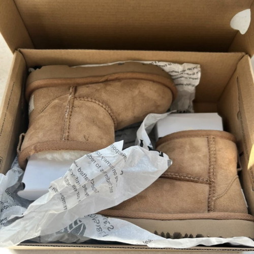 UGG kids ankle boots tan like new, size 25