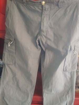 Men's summer fabric pants Weber gray checkered used, size 44