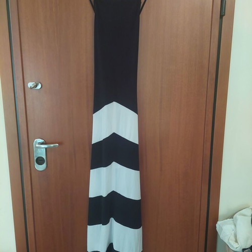 Long dress new, black and white, summer jersey
