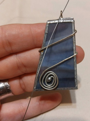 Handmade necklace used with metal elements