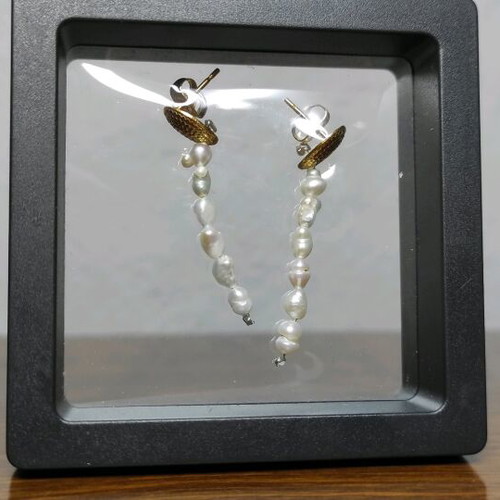 Cultured pearl earrings new