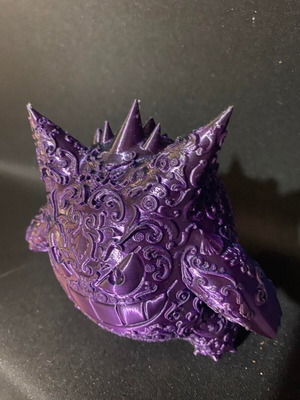 3D Pokemon Gengar new, printed purple figure