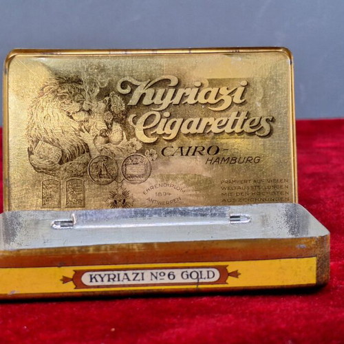 Kyriazi Frères Cigarette Box used, collectible vintage design