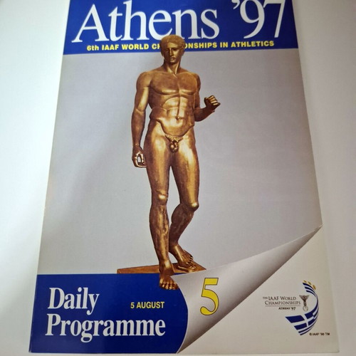 IAAF Athens'97 Official Daily Programmes Collection 10 Volumes used