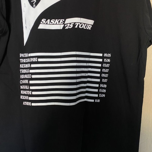 OBR Saske Black "Tour '25" T-shirt, medium, 100% cotton