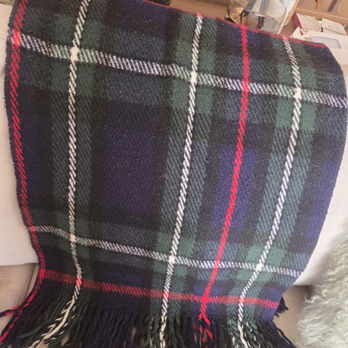 Vintage Tartan Plaid Acrylic Blanket Throw like new, Mackenzie pattern