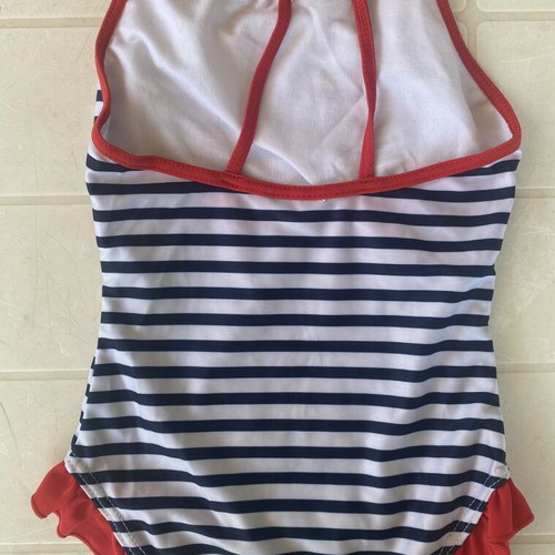 Disney Minnie Mouse Girls' One-Piece Swimsuit like new, striped
