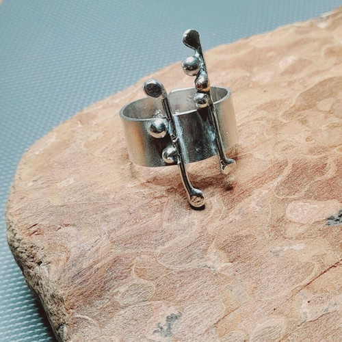 Handmade silver 925 ring with adjustable band new