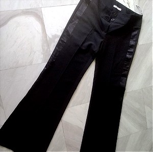 Μαύρο παντελόνι γυναικείο medium ρυχτο ύφασμα