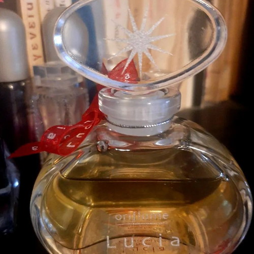 Perfume miniatures used, 5 empty and Lucia perfume gift