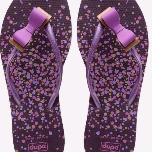 Dupe flip-flops like new size 33-34 purple