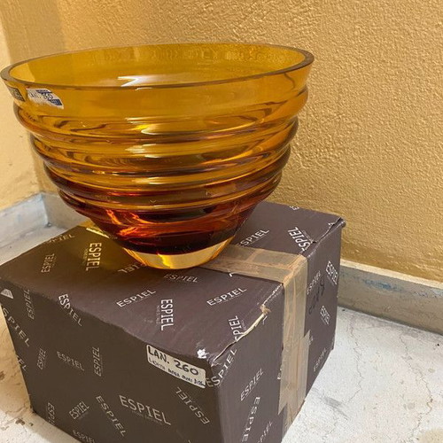 Orange crystal vase new