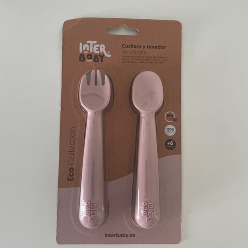 Interbaby Silicone Spoon and Fork Set New