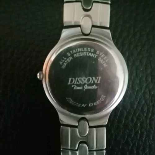 Dissoni men's wristwatch like new, black and silver