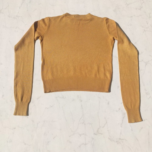 Bershka long-sleeve blouse used mustard XS