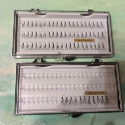 Eyelash clusters long black and medium black like new
