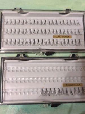Eyelash clusters long black and medium black like new