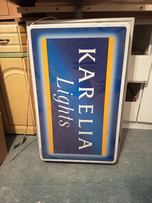 Retro Vintage Illuminated Sign used, double-sided with wall mount