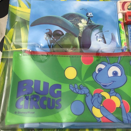 A Bug’s Life school set new with pencil case and accessories Disney Pixar 1998 vintage