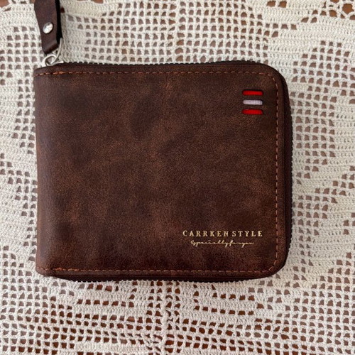 Men's wallet used with zipper and card slots