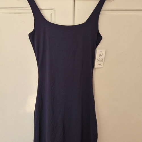 Mini dress wide strap dark blue new M Made In Italy