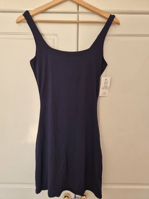 Mini dress wide strap dark blue new M Made In Italy