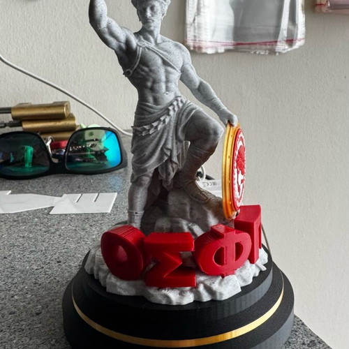 Olympiakos Statue with NFC on Shield like new, official replica