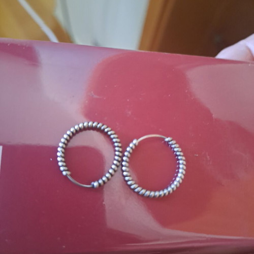 Hoop earrings silver, like new, 1.5cm diameter