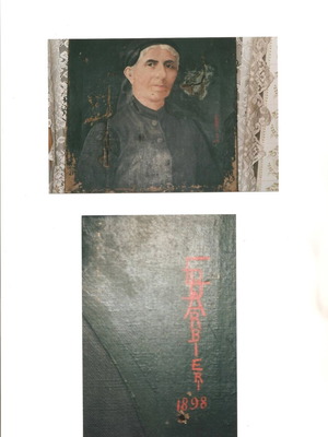 E. Barbieri 1898 painting, portrait of a lady