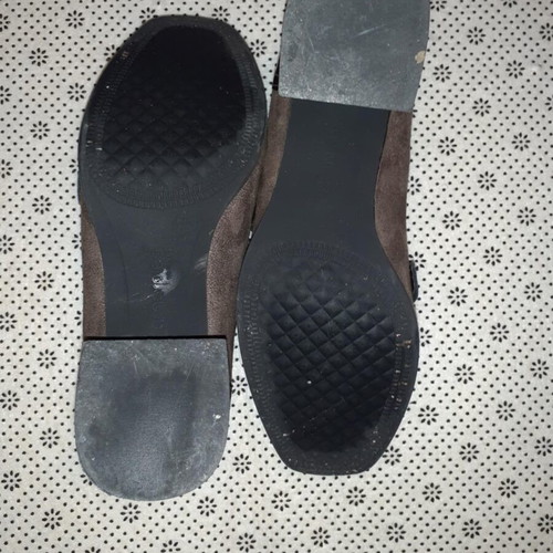 Comfort brown suede and patent loafers like new, size 36