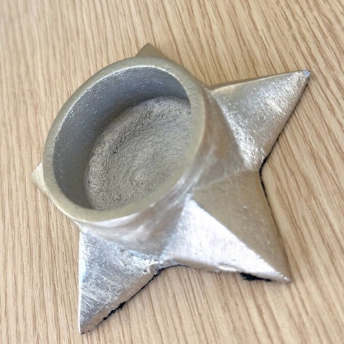 Metal Star Tealight Holders Set of 3 Rustic Industrial Style