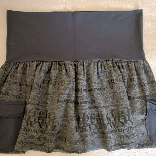Decibel Mini Cotton Skirt Gray Like New, One Size