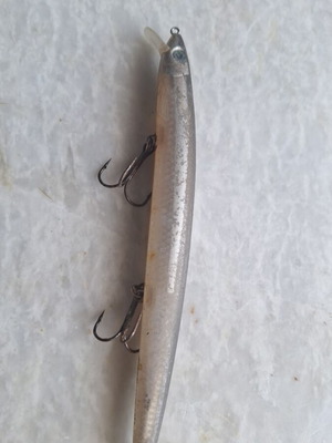 Rapala Max Rap used fishing lure in gopa color with green eyes