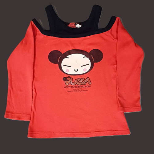 Pucca blouse used, red, size S for girls