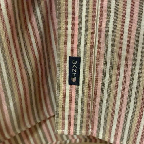 Gant striped shirt 3XL like new, pink/beige/white