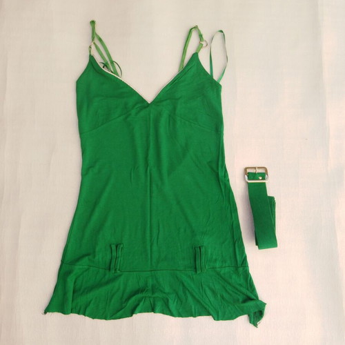 Vintage green camisole top with belt, like new, size M