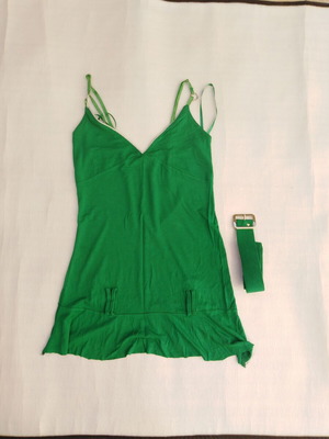 Vintage green camisole top with belt, like new, size M